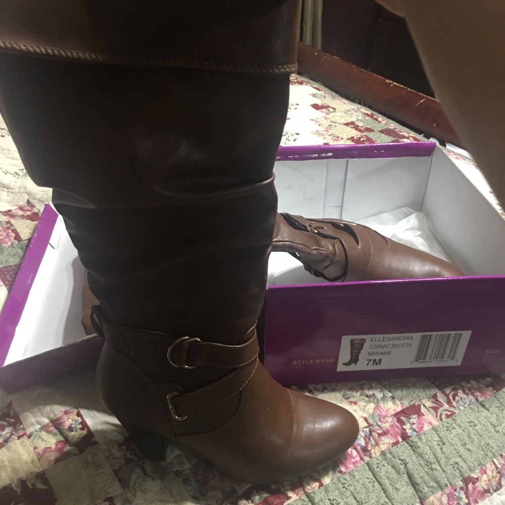 Women’s Cognac Color Tall Boots